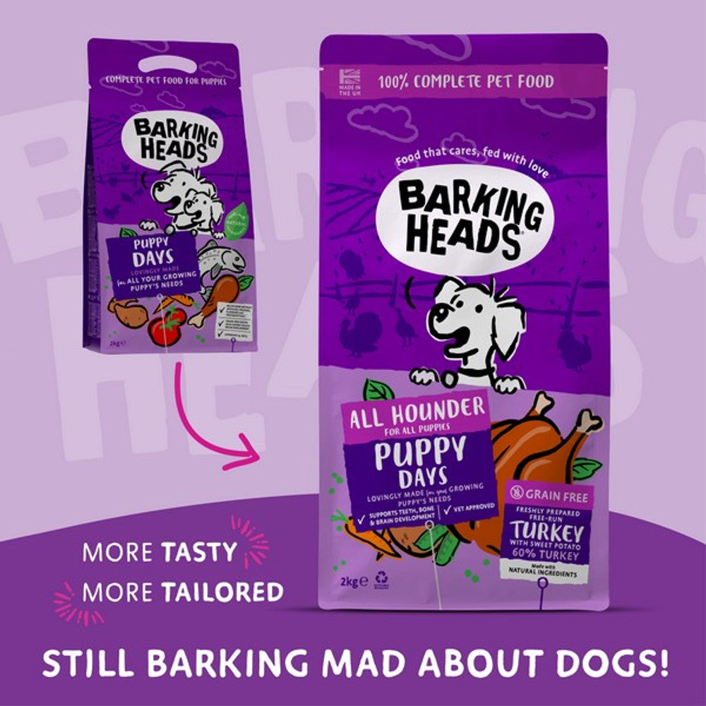Barking Heads All Hounder Puppy Days Turkey, 6KG