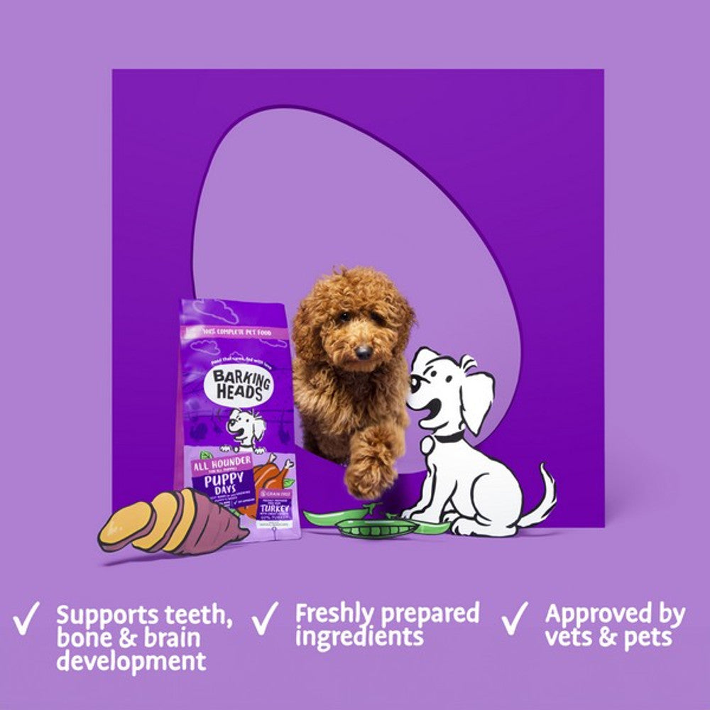 Barking Heads All Hounder Puppy Days Turkey, 6KG