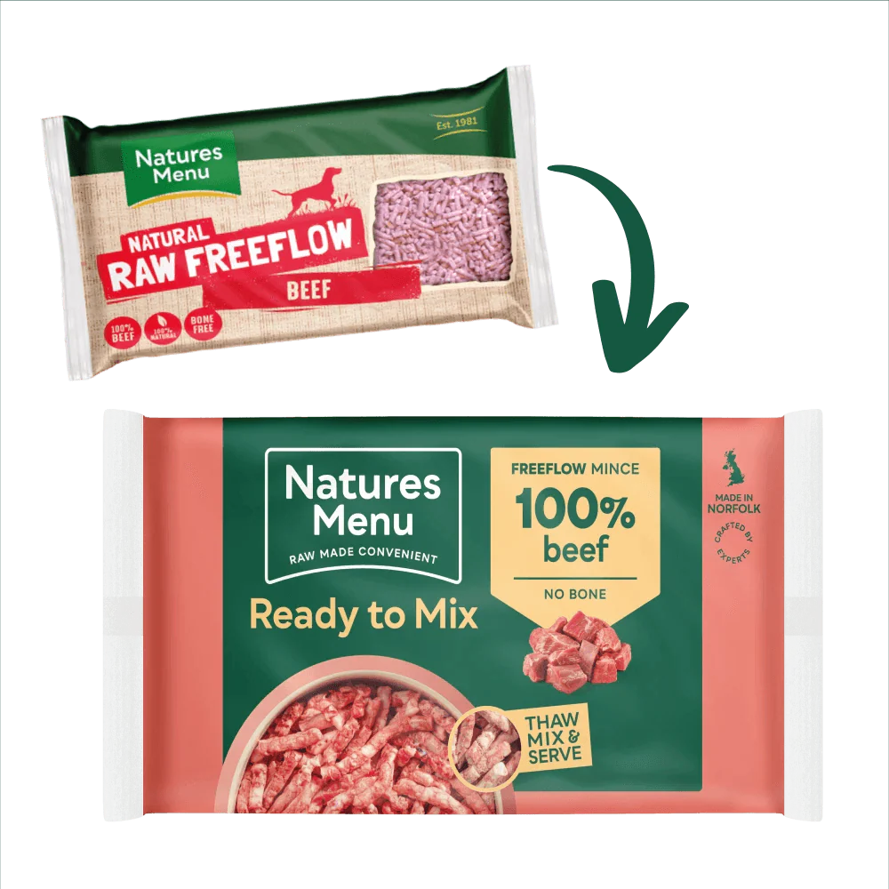 Natures Menu 100% Beef Freeflow Mince for Adult Dogs 2kg - Ormskirk Pets