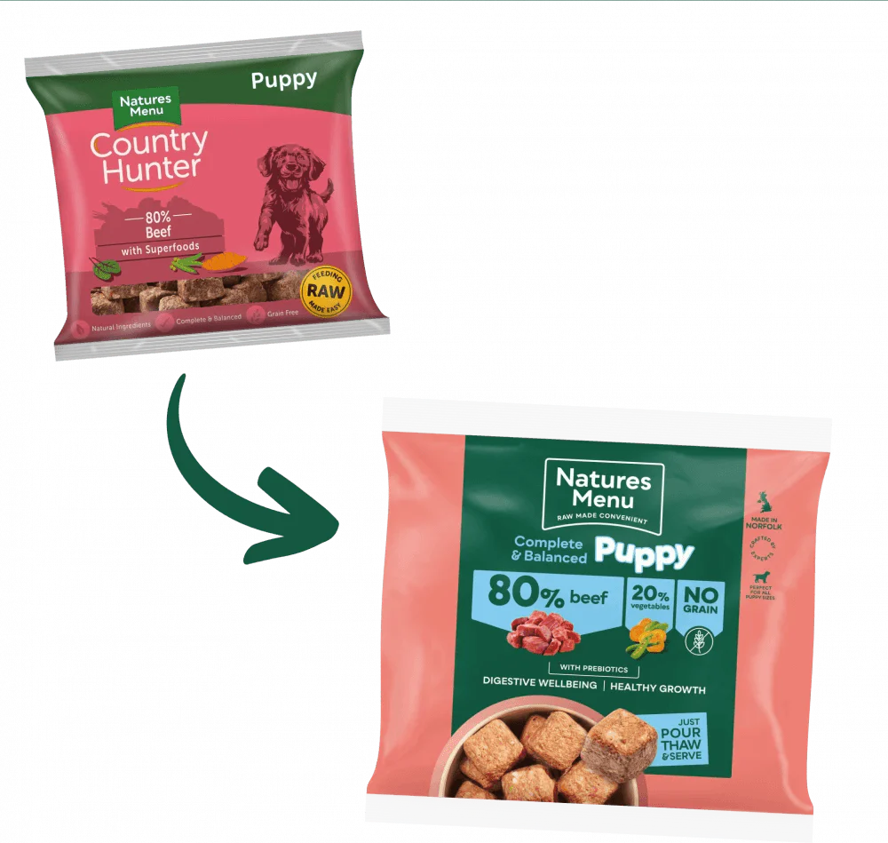Natures Menu 80/20 Puppy Beef Nuggets with Vegetables 1kg - Ormskirk Pets