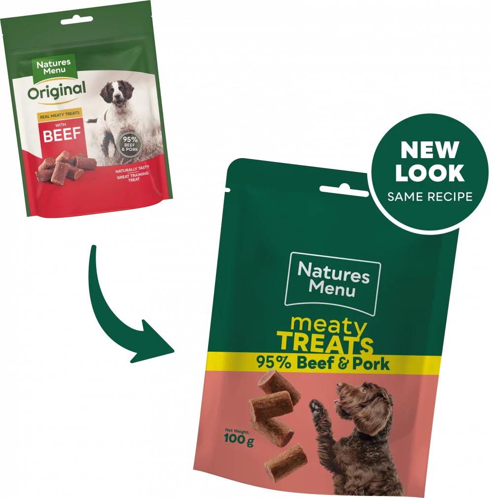 Natures Menu Treats For Adult Dogs Beef And Pork Meaty Treats 100G