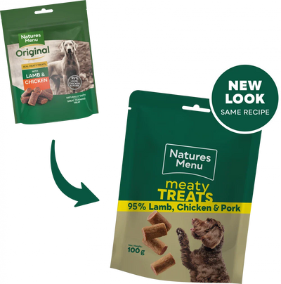Natures Menu Treats For Adult Dogs Lamb And Chicken Meaty Treats 100G
