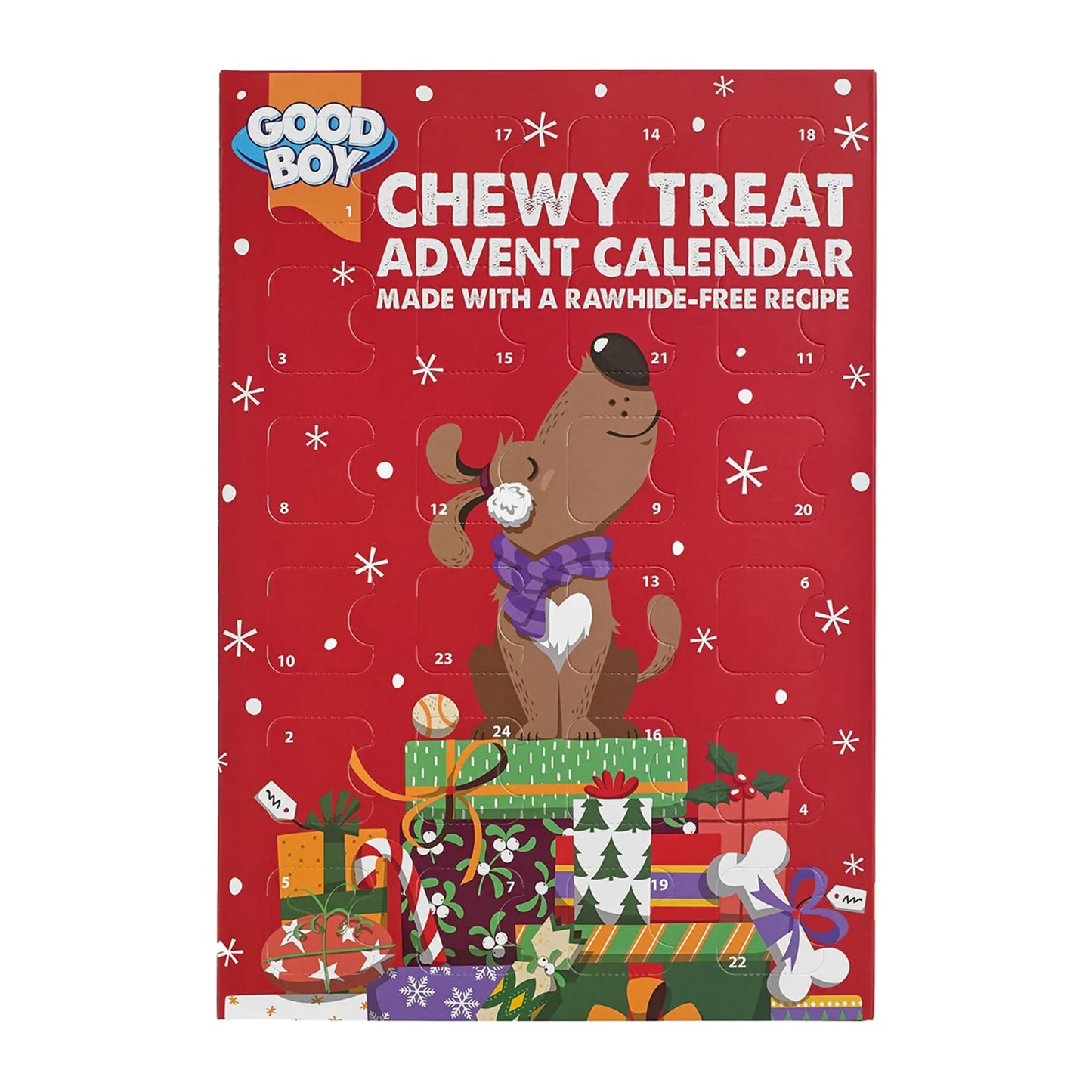 Good Boy Chewy Treat Advent Rawhide Free Calendar For Dogs 60g