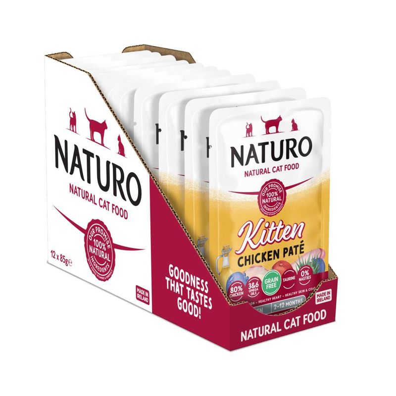 Naturo Kitten Chicken Paté Pouch 85g x 12