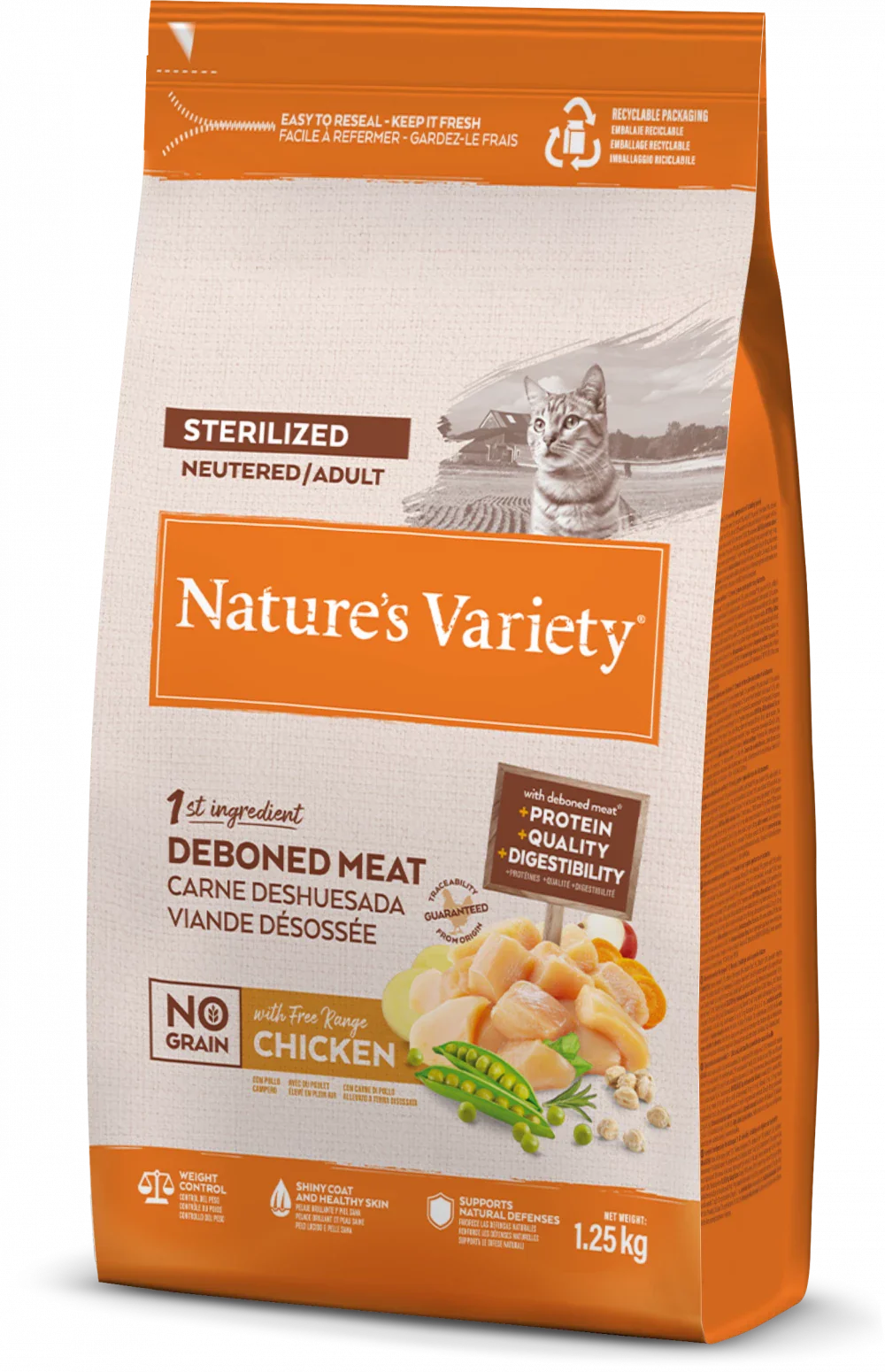 Natures Variety Adult Cat Selected Dry Free Range Chicken 1.25kg