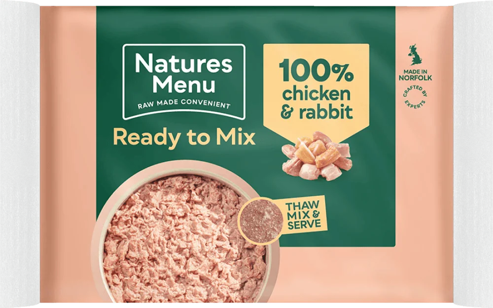 Natures Menu Just 100% Chicken and Rabbit Mince 400g - Ormskirk Pets