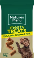 Natures Menu Meaty Treats For Adult Dog Chicken And Lamb 50G