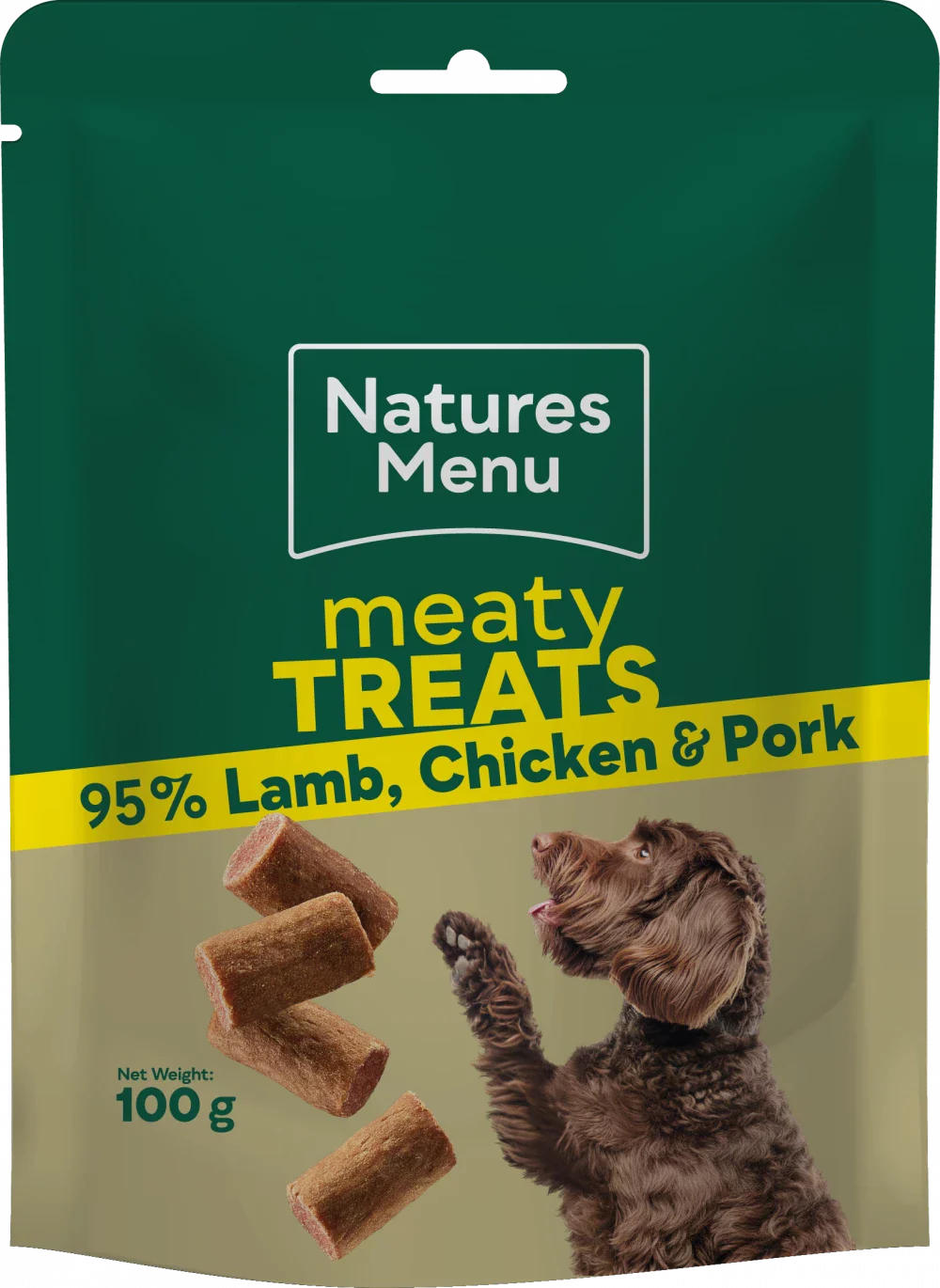 Natures Menu Treats For Adult Dogs Lamb And Chicken Meaty Treats 100G