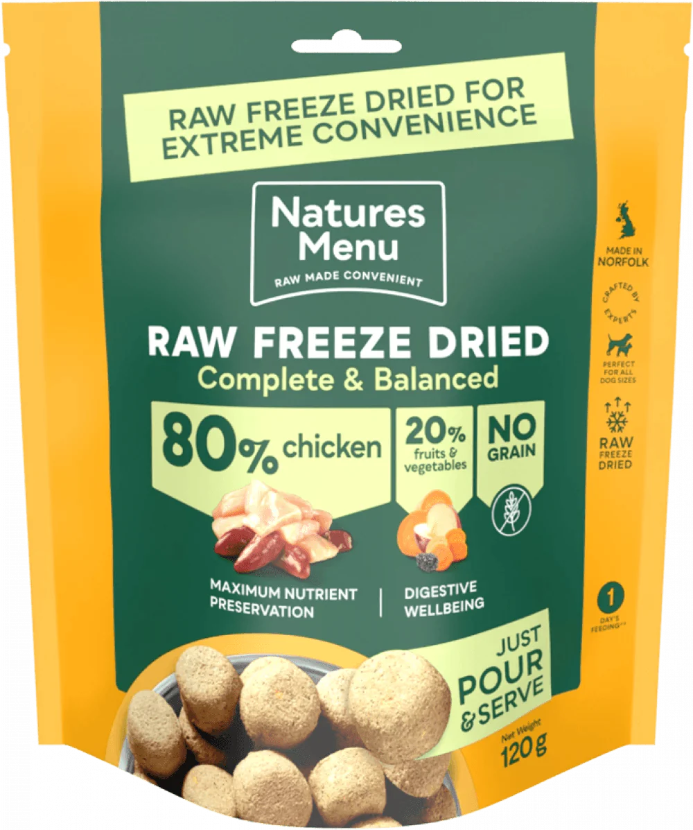 Natures Menu 80/20 Chicken Freeze Dried 120g - Ormskirk Pets
