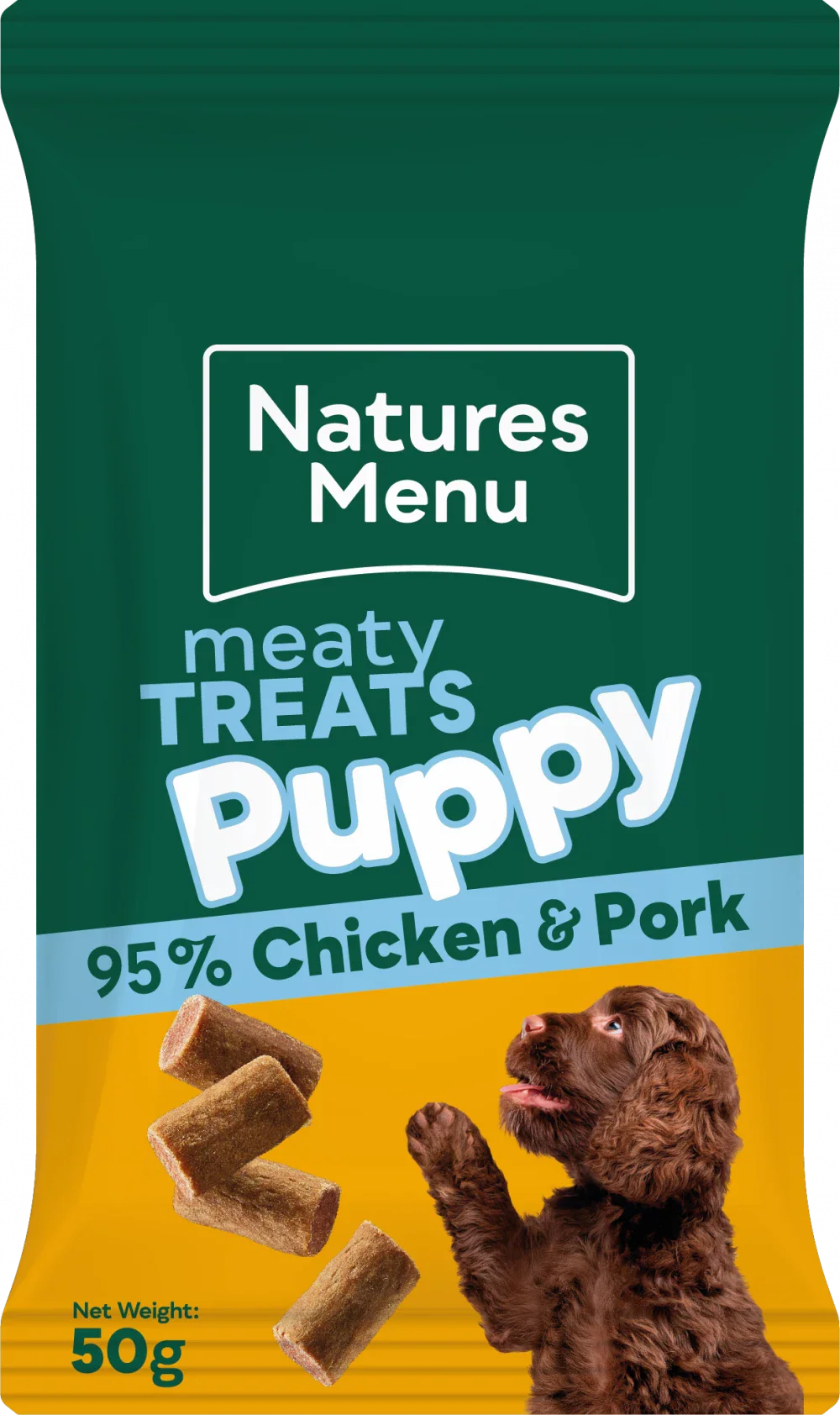 Natures Menu Meaty Treats For Puppy Chicken And Pork 50G