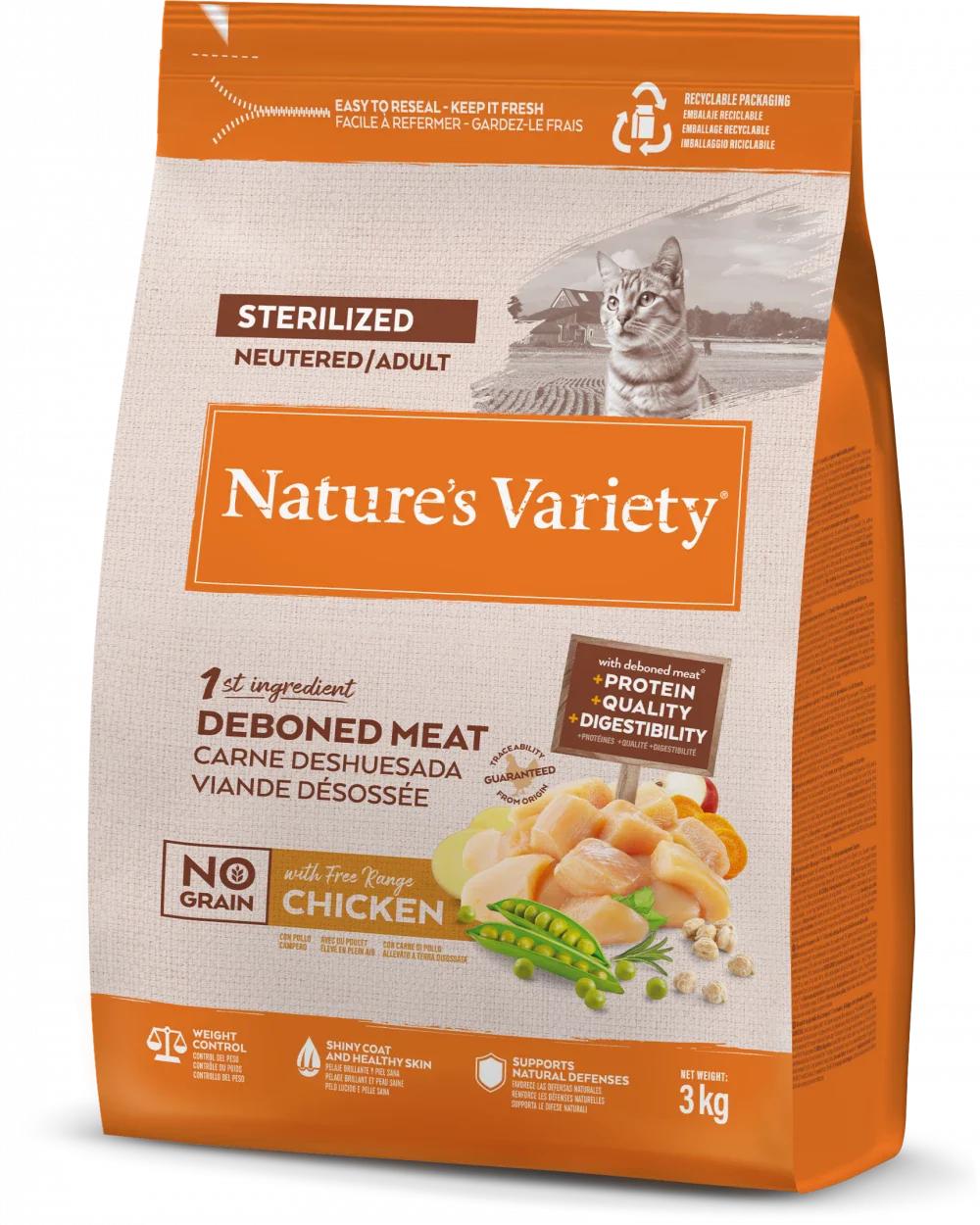Natures Variety Adult Cat Selected Dry Free Range Chicken 3kg