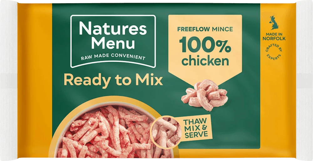 Natures Menu 100% Chicken Freeflow Mince for Adult Dogs 2kg - Ormskirk Pets