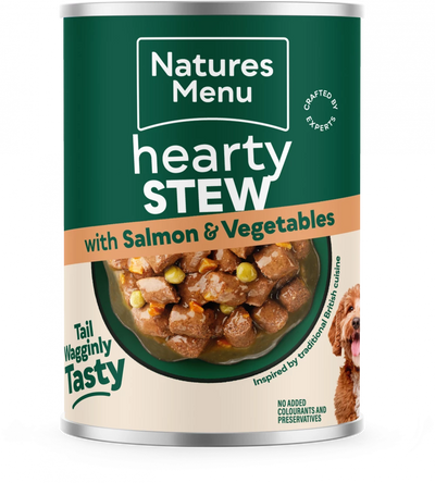 Natures Menu Cans Hearty Stews Salmon For Adult Dogs 12 x 415g