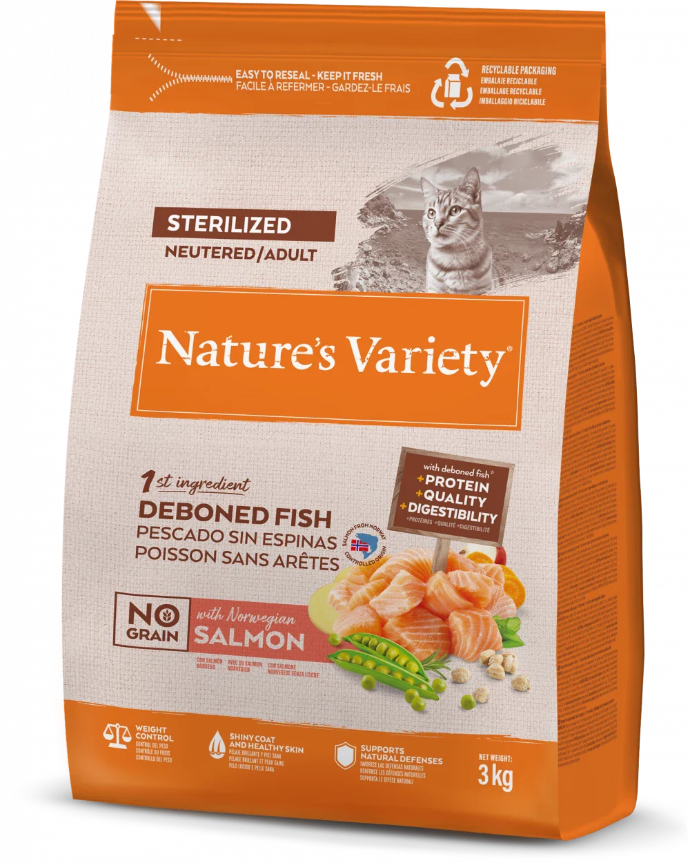 Natures Variety Adult Cat Selected Dry Free Range Salmon 3kg