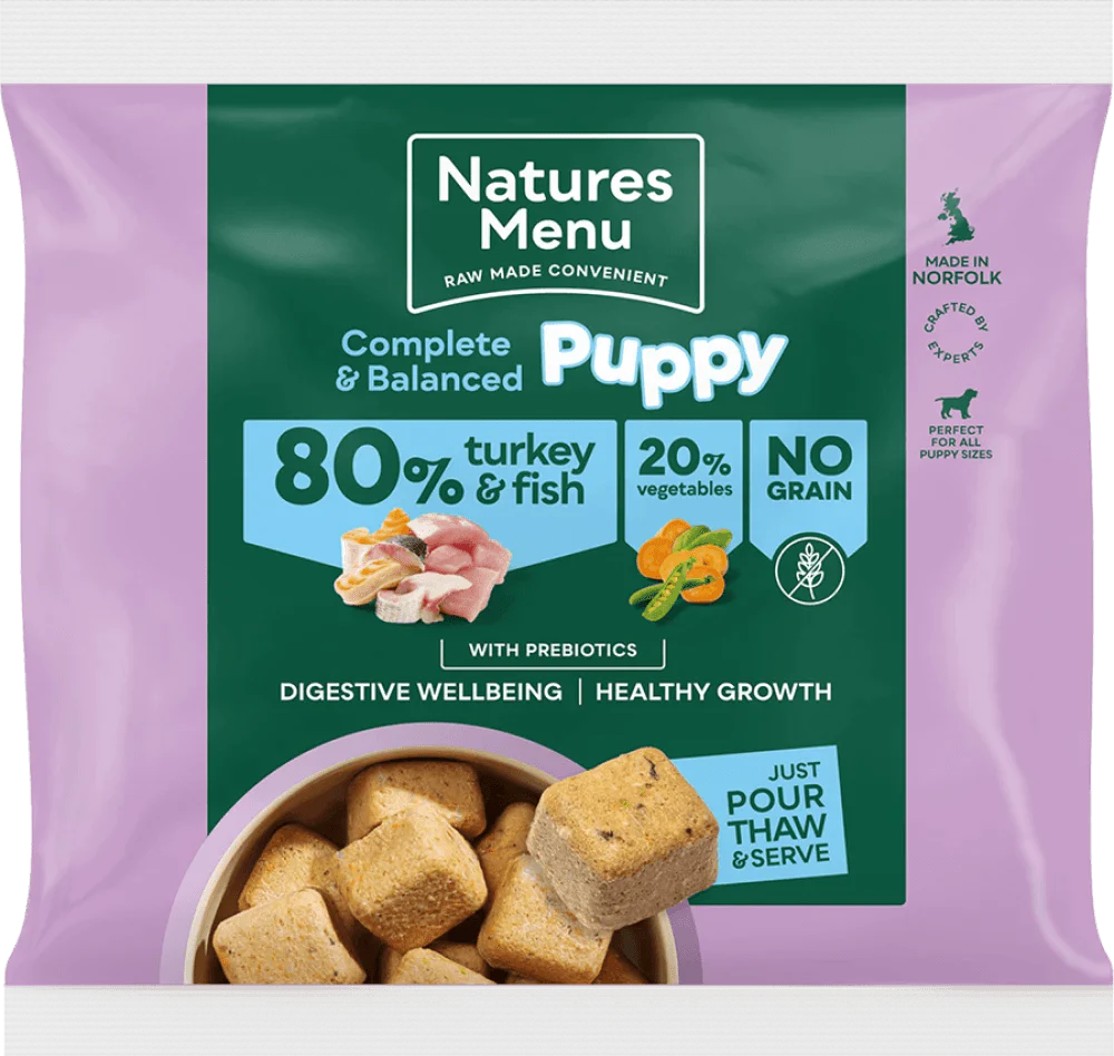 Natures Menu 80/20 Puppy Turkey and Fish Nuggets with Vegetables 1kg - Ormskirk Pets