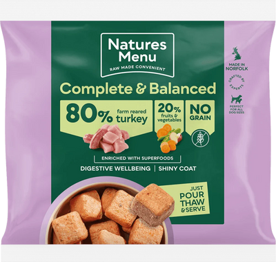 Natures Menu Country Hunter 80/20 Turkey Nuggets with Superfoods 1kg - Ormskirk Pets