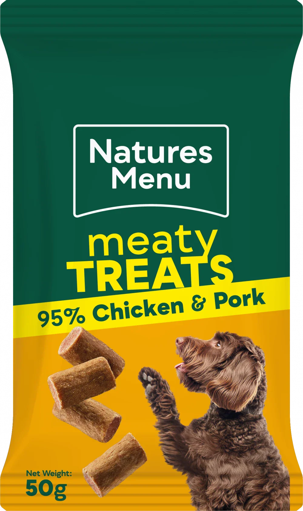Natures Menu Meaty Treats For Adult Dog Chicken And Pork 50G