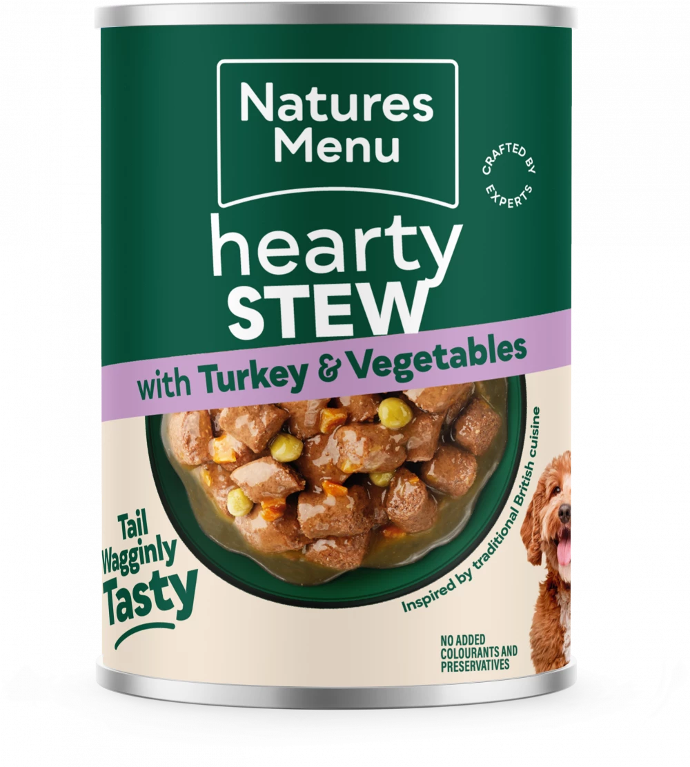 Natures Menu Cans Hearty Stews Turkey For Adult Dogs 12 x 415g