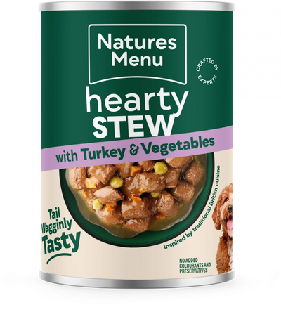Natures Menu Cans Hearty Stews Turkey For Adult Dogs 12 x 415g