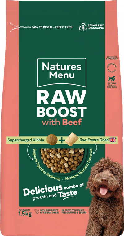 Natures Menu Raw Boost With Beef For Adult Dogs