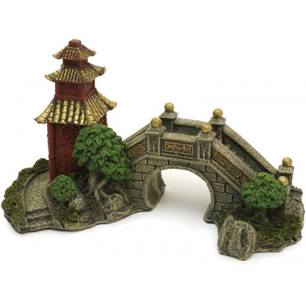 Rosewood Japanese Garden Bridge Ornament - Ormskirk Pets